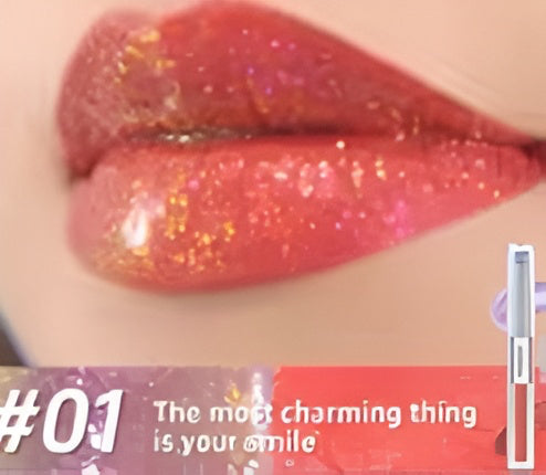 CHARMACY 2 IN 1 DUO CHROME MOISTURIZING LIP GLOSS #1
