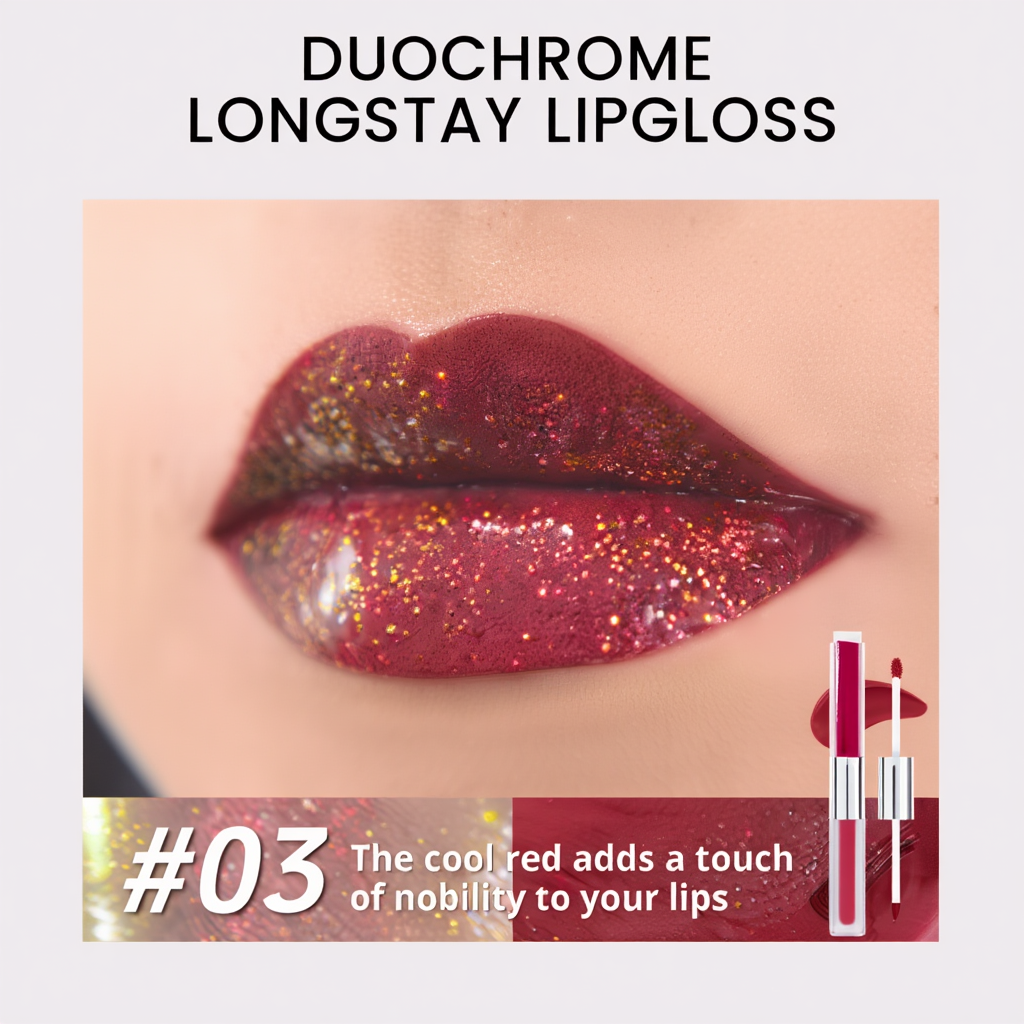CHARMACY 2 IN 1 DUO CHROME MOISTURIZING LIP GLOSS #3